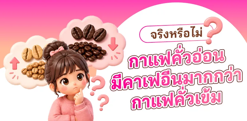 จริงหรือไม่? กาแฟคั่วอ่อนมีคาเฟอีนมากกว่ากาแฟคั่วเข้ม