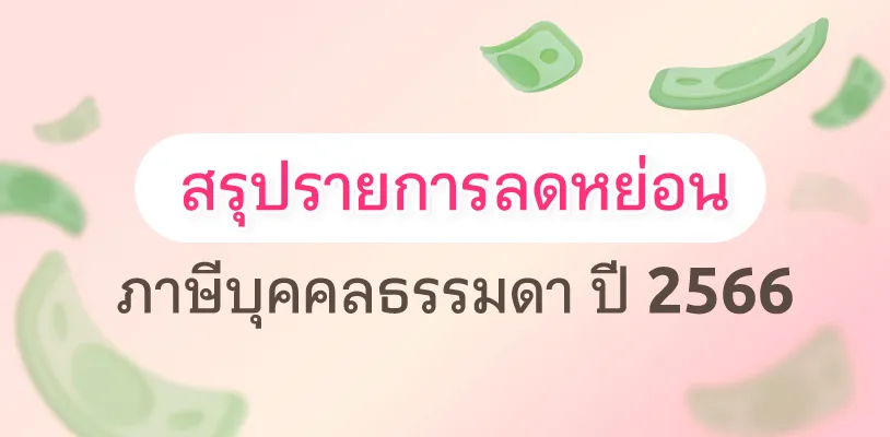 สรุปรายการลดหย่อนภาษีบุคคลธรรมดา ปี 2566