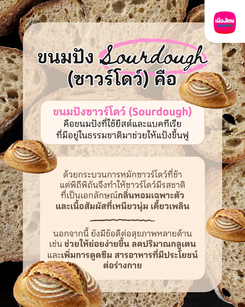 ขนมปัง Sourdough (ซาวร์โดว์) คือ