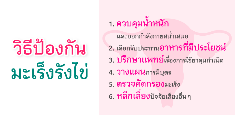 วิธีป้องกันมะเร็งรังไข่