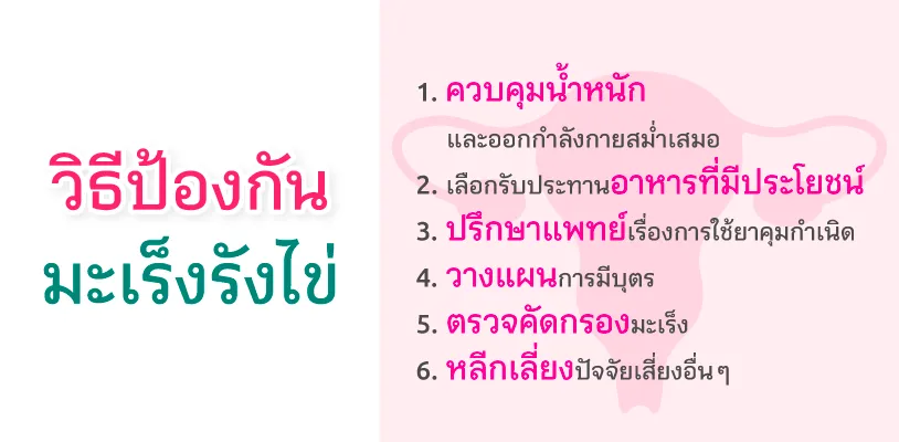 วิธีป้องกันมะเร็งรังไข่