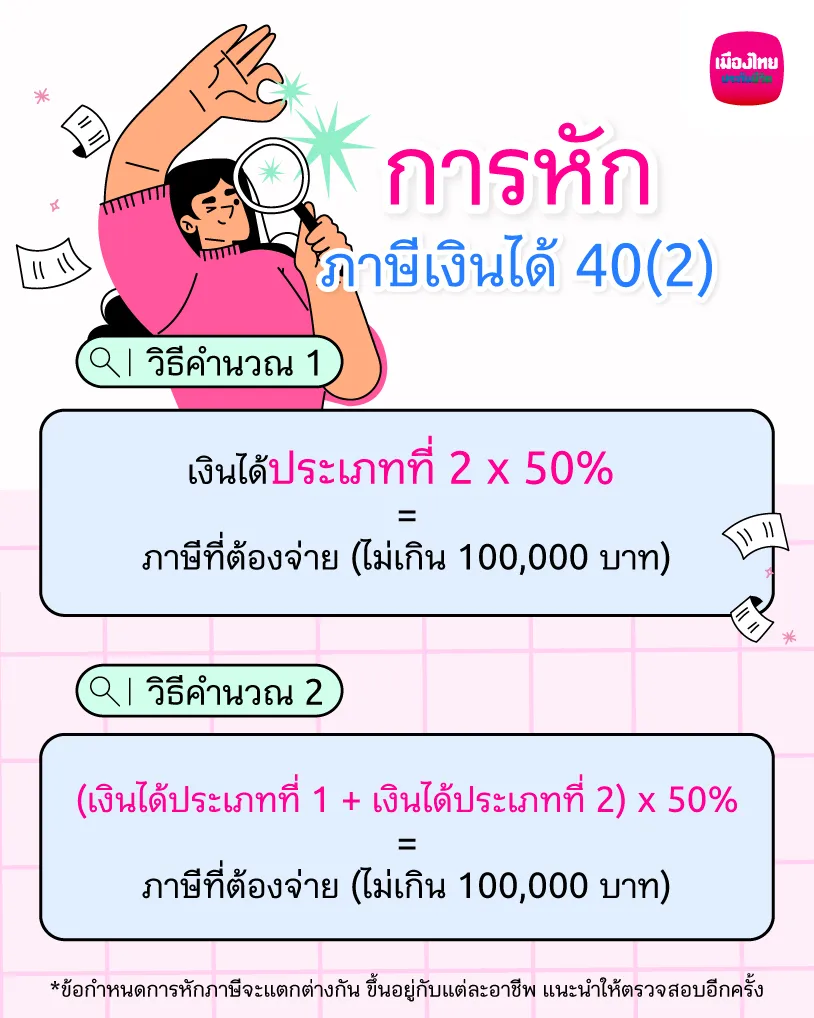 การหักภาษีเงินได้ 40(2) สำหรับฟรีแลนซ์