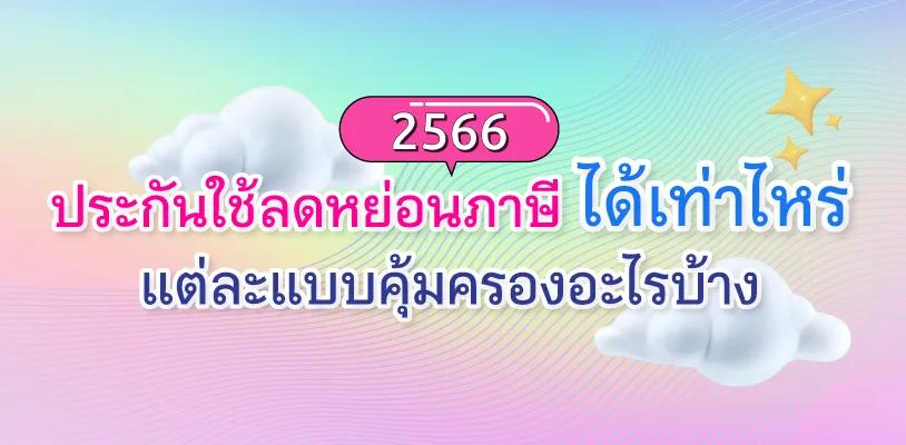 ประกันใช้ลดหย่อนภาษี 2566 ได้เท่าไหร่ แต่ละแบบคุ้มครองอะไรบ้าง
