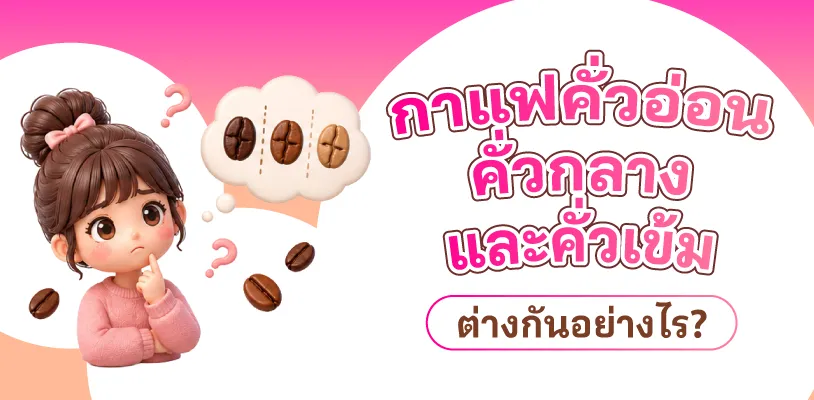 กาแฟคั่วอ่อน คั่วกลาง และคั่วเข้ม ต่างกันอย่างไร?