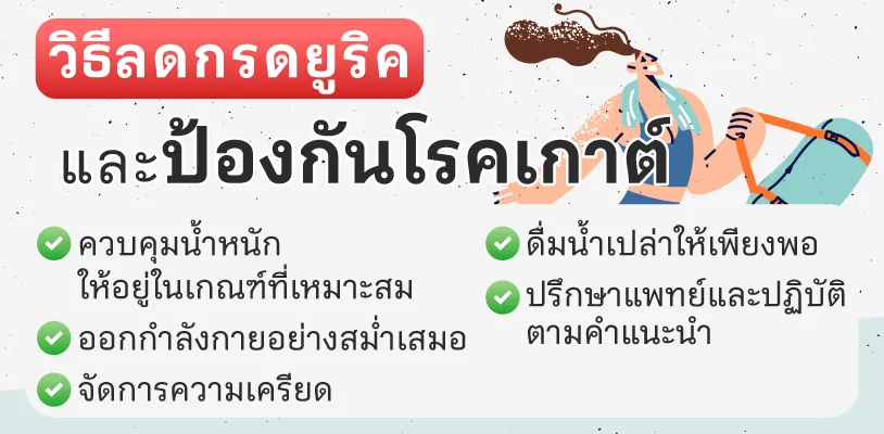 วิธีลดกรดยูริคและป้องกันโรคเกาต์
