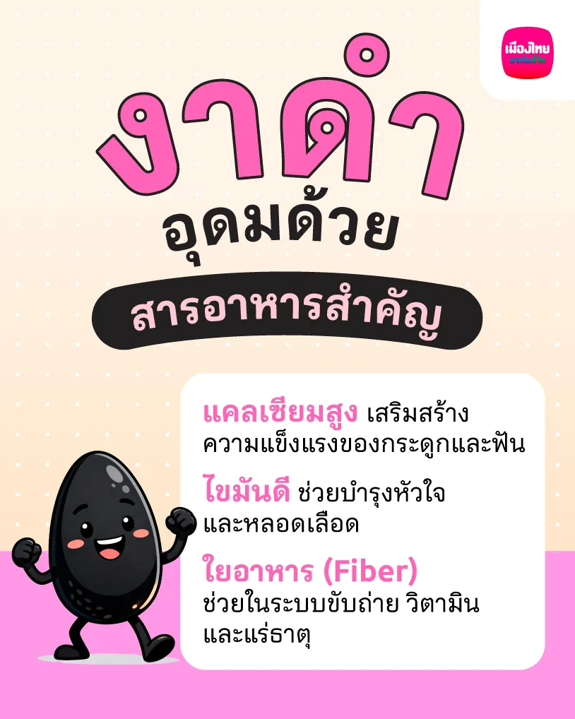 งาดํา อุดมด้วยสารอาหารสำคัญ 
