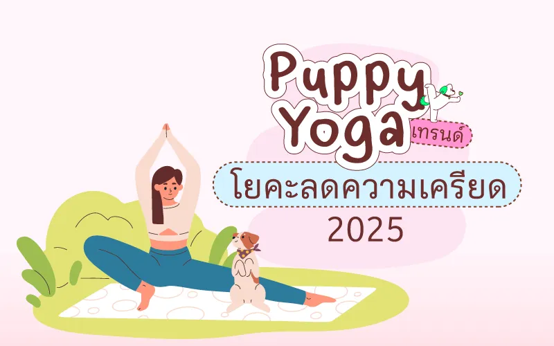 Puppy Yoga เทรนด์ โยคะลดความเครียด 2025