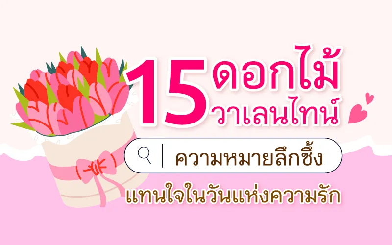 15 ดอกไม้วาเลนไทน์ ความหมายลึกซึ้ง แทนใจในวันแห่งความรัก