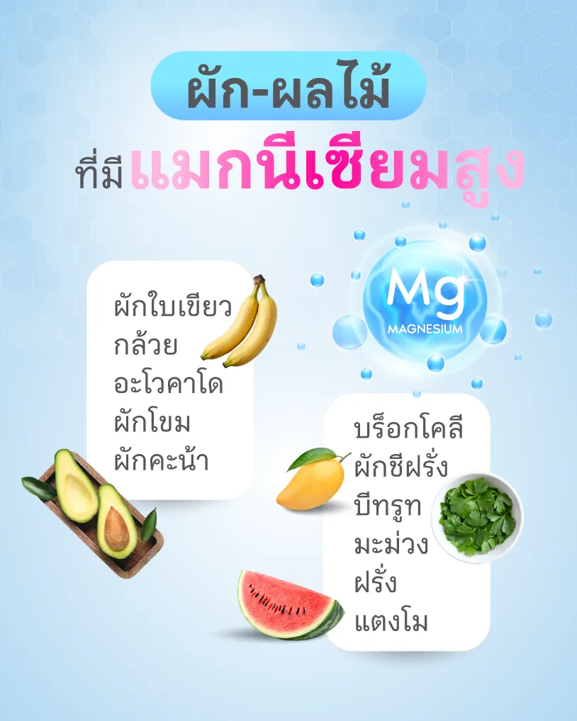 Magnesium-rich vegetables and fruits