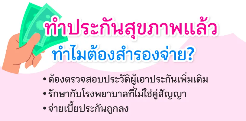 ทำประกันสุขภาพแล้ว ทำไมต้องสำรองจ่าย?