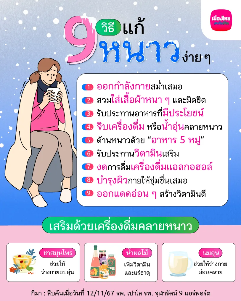วิธีแก้หนาวง่าย ๆ 