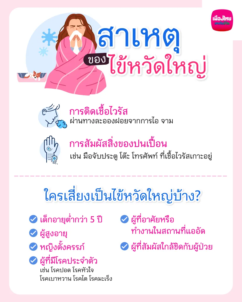 ไข้หวัดใหญ่ สาเหตุที่ทำให้คุณป่วย