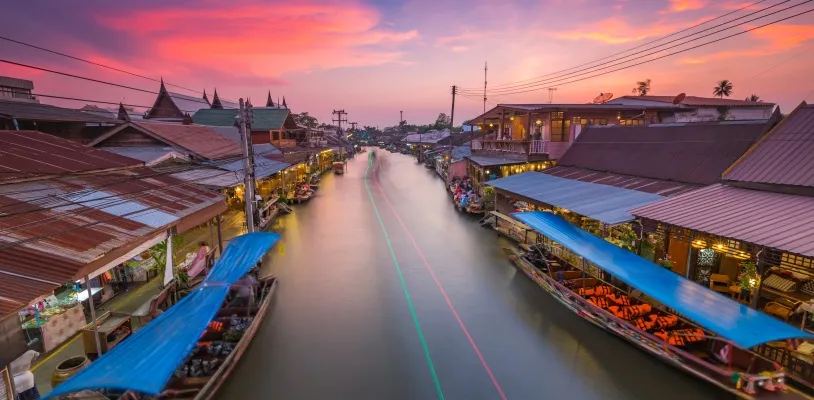 30 ที่เที่ยวช่วงสงกรานต์ ตลาดน้ำ