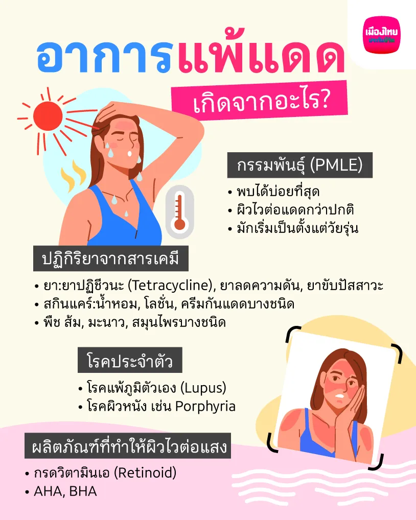 อาการแพ้แดดเกิดจากอะไร?