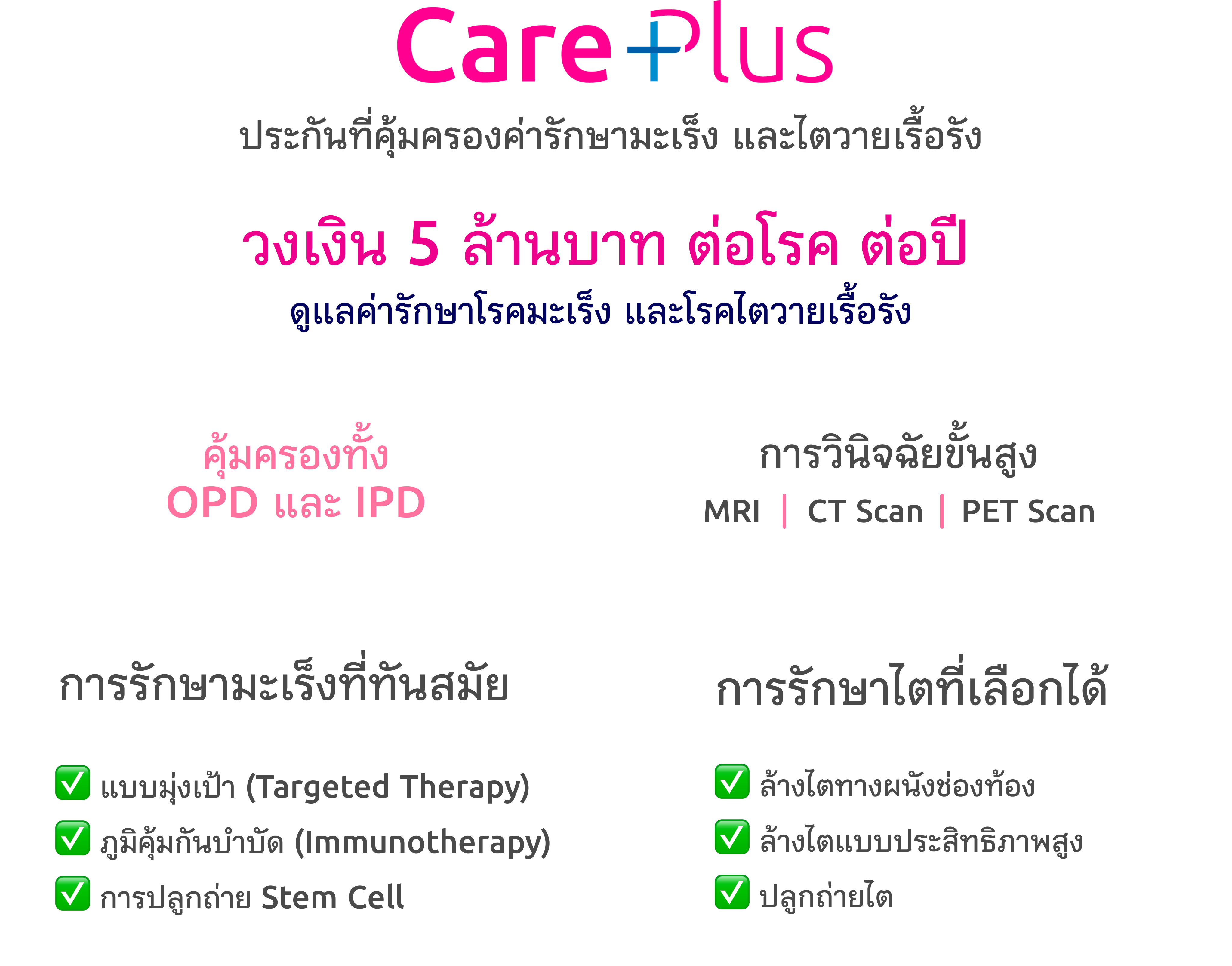 ตาราง Care Plus Desktop
