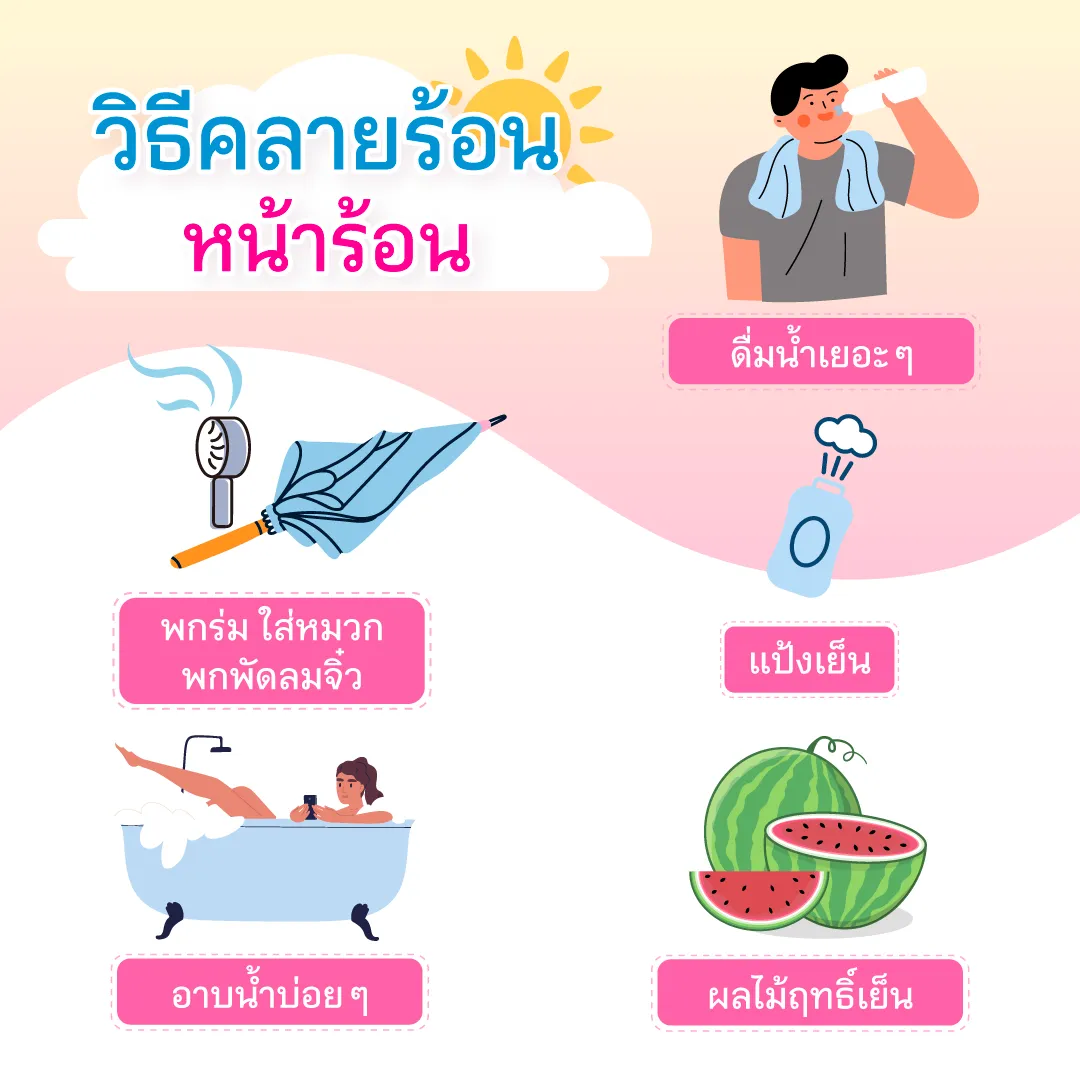 วิธีคลายร้อนหน้าร้อน
