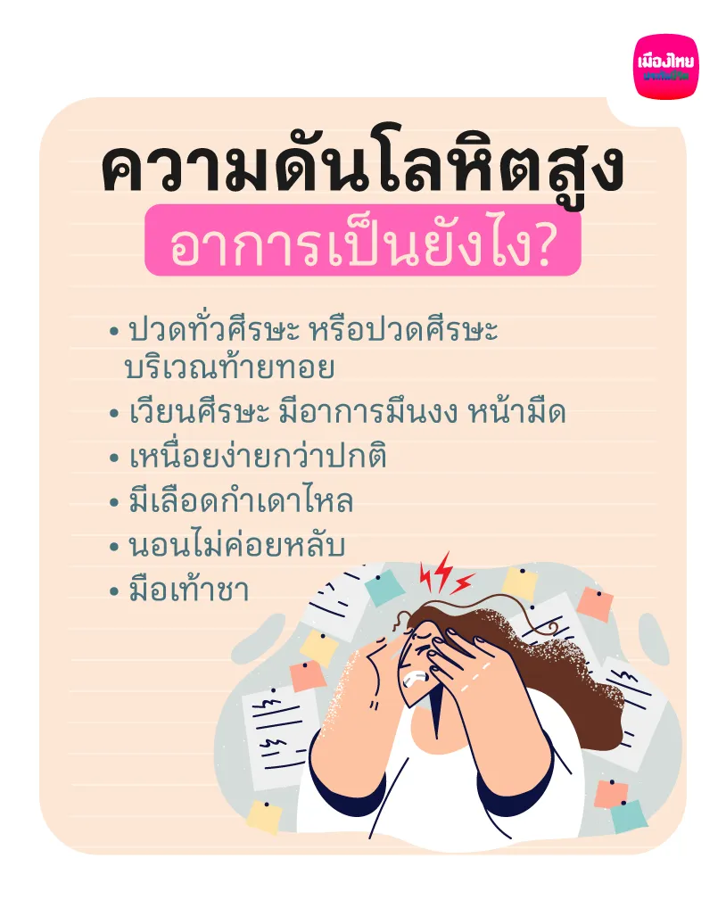 ความดันโลหิตสูง อาการเป็นยังไง?