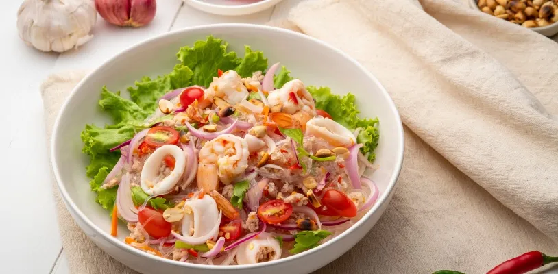 ยำเส้นแก้วกุ้งสด