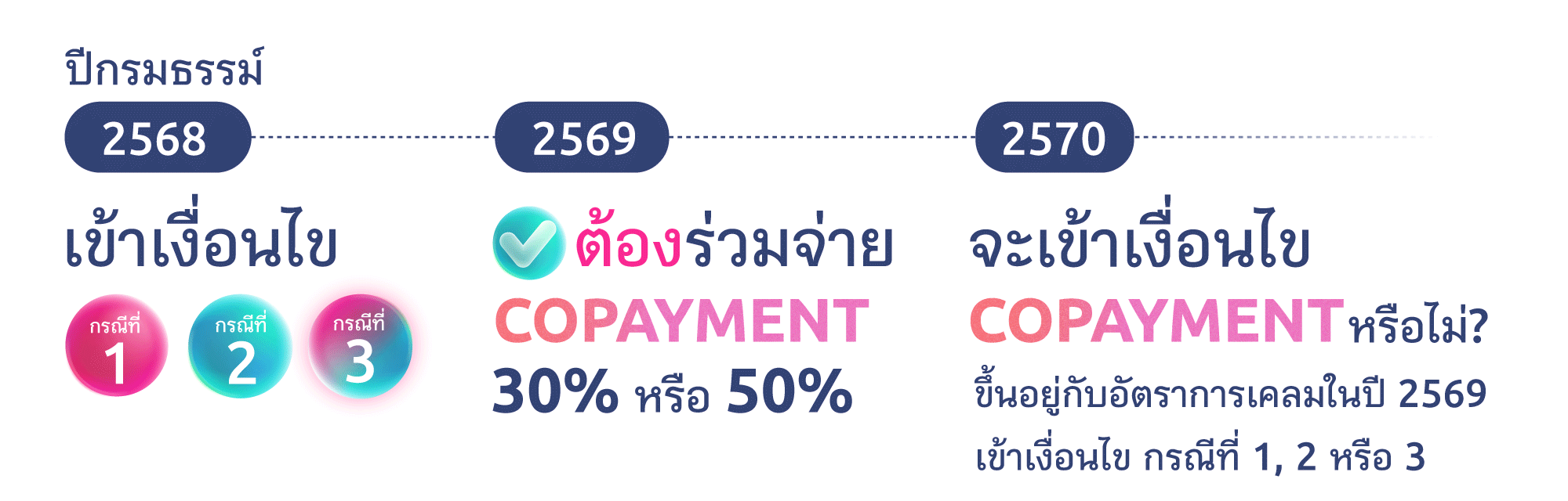 ตัวอย่างการเข้าเงื่อนไข copayment